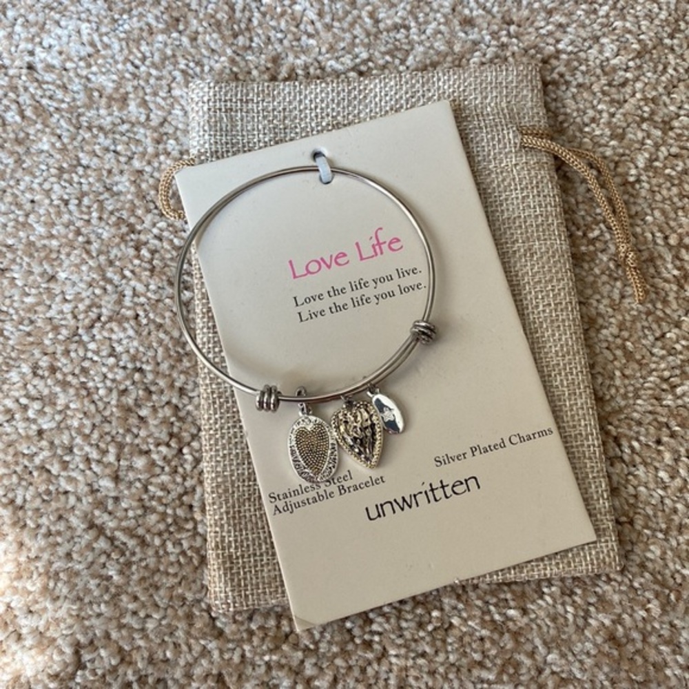 New Unwritten silver plated charm bracelet